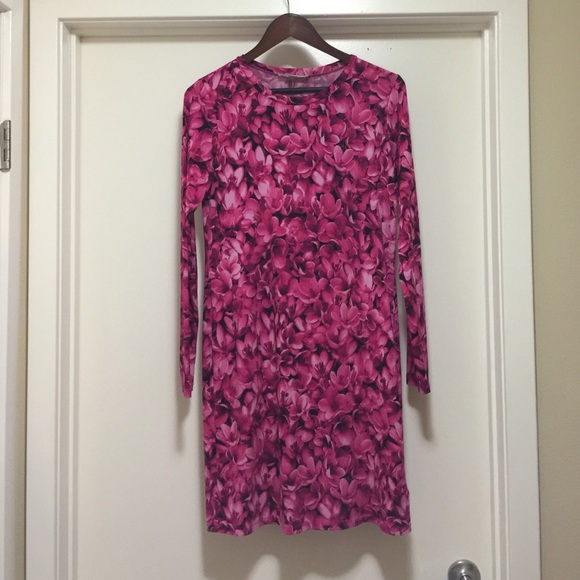 Michael kors stretchy long sleeve floral dress