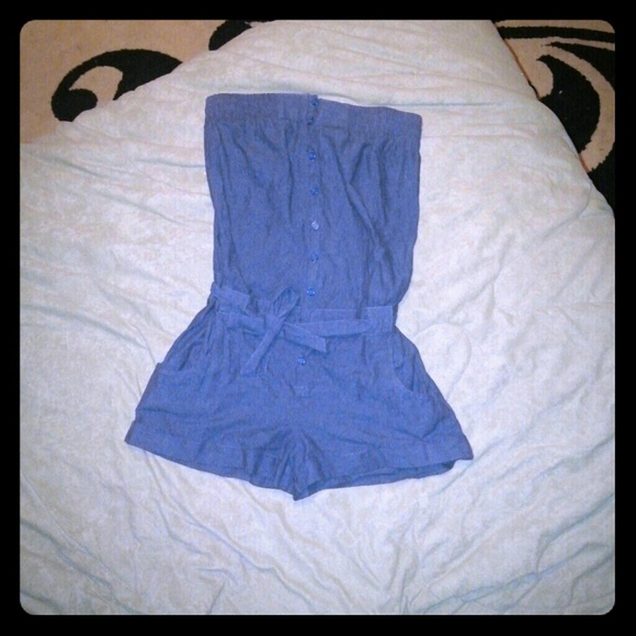 Denim botton down Romper