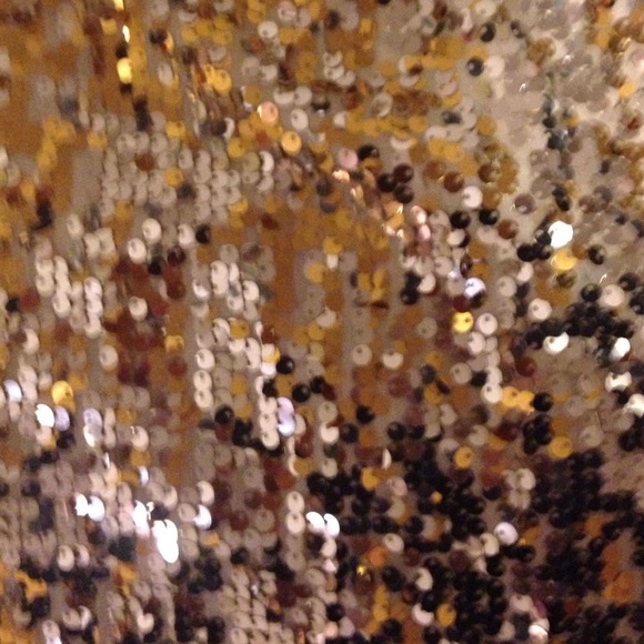 Gold Sparkly One Shoulder Dress - Picture 2 of 2