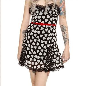 Black and white heart dress.