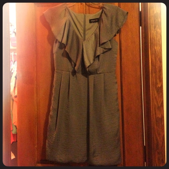 Grey Satin Dress Size 5 - Picture 1 of 3