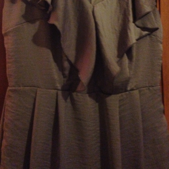 Grey Satin Dress Size 5 - Picture 2 of 3