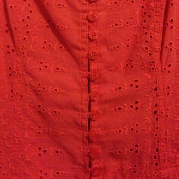 Coral Eyelet Ruffle Dress 🎀🙊👑 - Picture 2 of 4