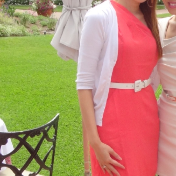 Coral One-Shoulder Dress - Picture 3 of 3