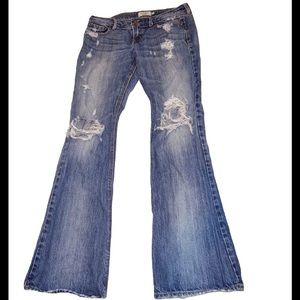 Abercrombie and Fitch Distressed Low Rise Jeans