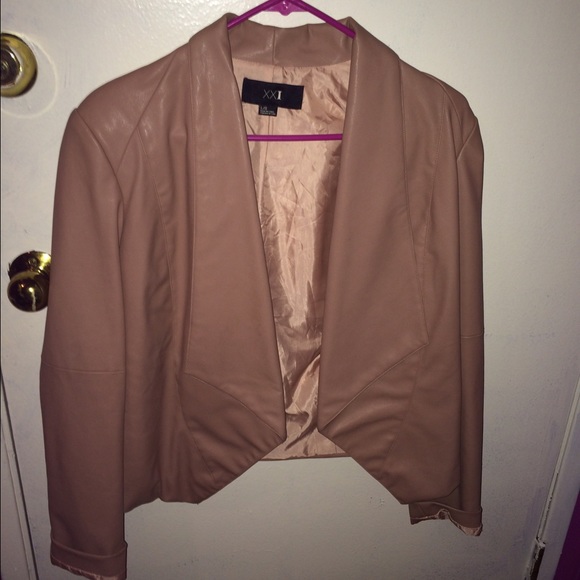 Pale pink leather jacket