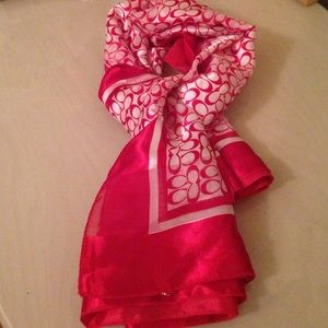 Beautiful Red & White Print Scarf