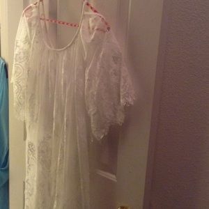 White Lace cover up long top and Bundle