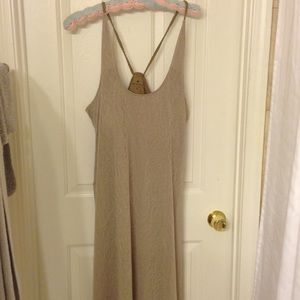Tan long dress by Athleta Brand New