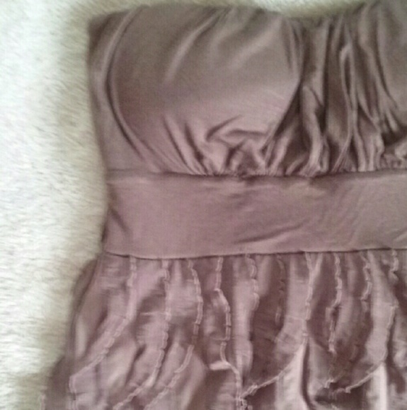 NWT**Tan flowy ruffled dress or top - Picture 4 of 4