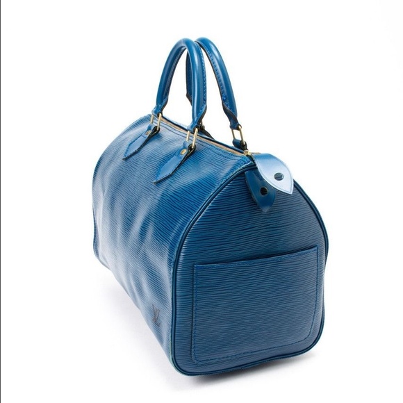 Louis Vuitton Blue Epi Leather Speedy 30 - Picture 2 of 4