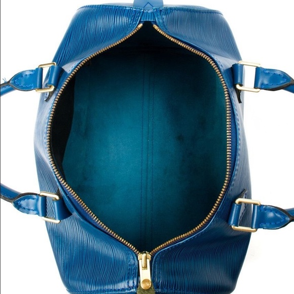 Louis Vuitton Blue Epi Leather Speedy 30 - Picture 3 of 4