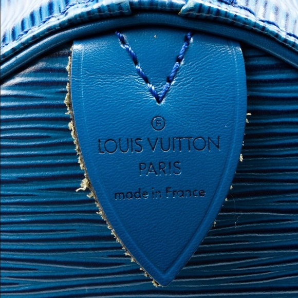 Louis Vuitton Blue Epi Leather Speedy 30 - Picture 4 of 4