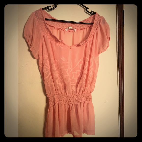 Sheer tunic top
