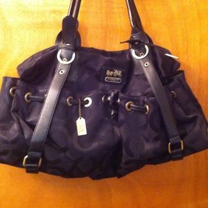Beautiful black duplicate Coach pocketbook