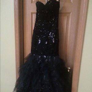 Black Jovani 172008 Mermaid Dress Sz 00