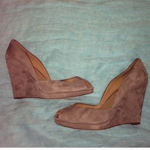 Mk vail peep-toe wedge