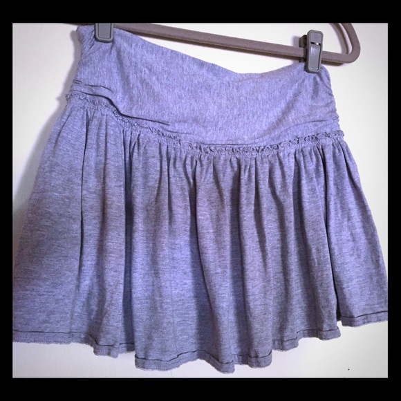 Cotton high-waisted mini skirt