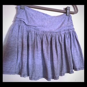 Cotton high-waisted mini skirt