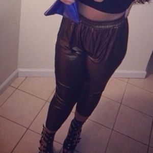 Cute bronze metallic joggers