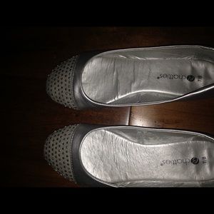 Silver Jeweled Ballet Flats!!