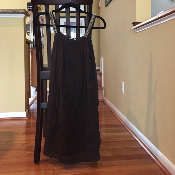 Brown Banana Republic dress w/ embellished straps