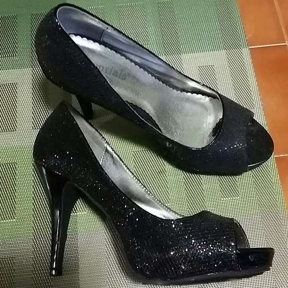 Black Sparkle Heels