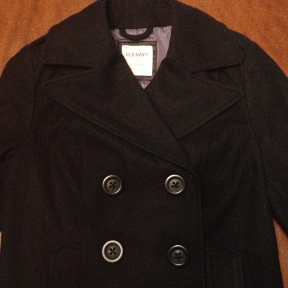 Black Old Navy Peacoat/jacket - Picture 2 of 4