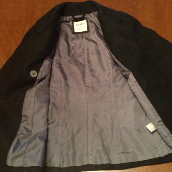 Black Old Navy Peacoat/jacket - Picture 3 of 4