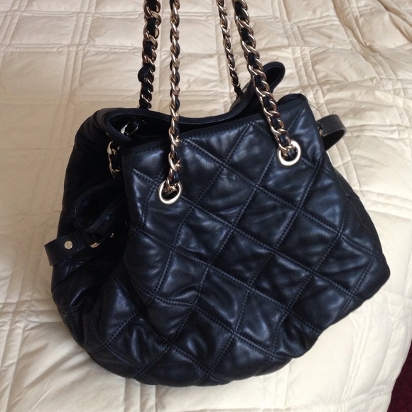 Classy Ann Taylor Lamb Skin Quilted Bag with Chain