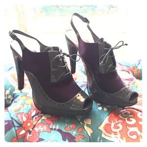 Grey and plum Gabriella Rocha vintage style heel