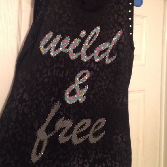 Wild and free muscle tee
