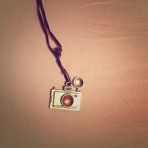 Retro camera necklace