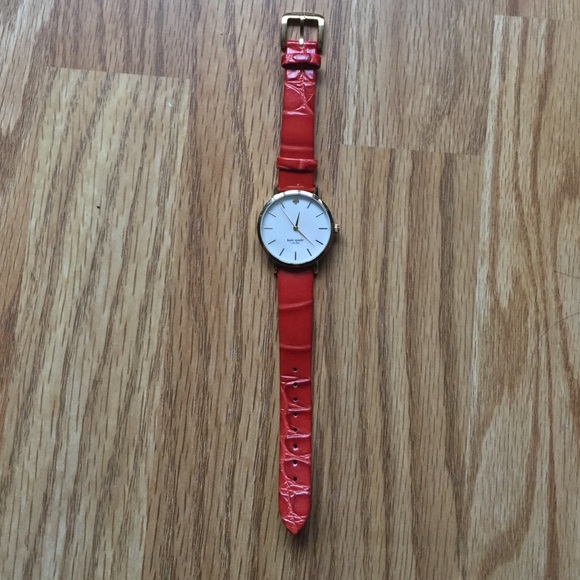 Kate spade orange strap leather watch