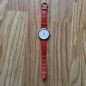 Kate spade orange strap leather watch