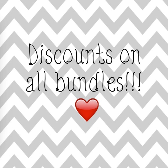 Discounts on bundled items of 2 or more! ❤️❤️❤️❤️