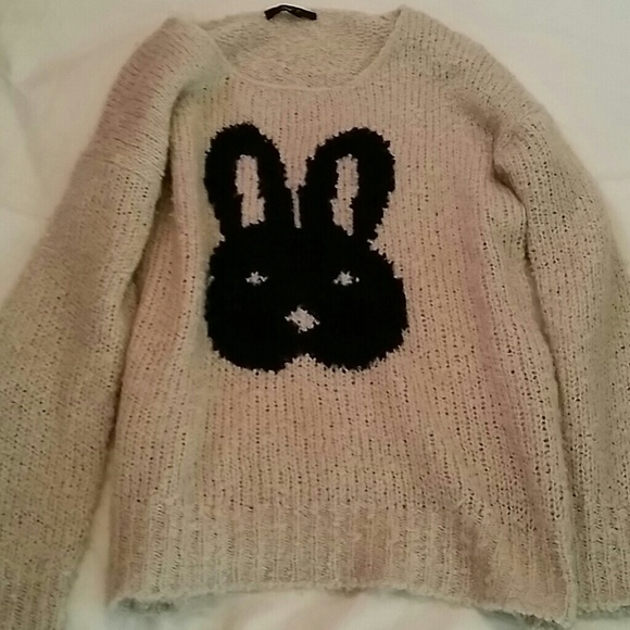 Fuzzy bunny sweater