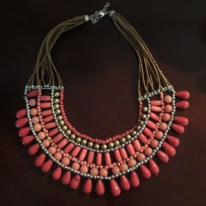 Coral statement necklace. Very pretty. Never worn