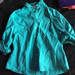 Teal Button Up