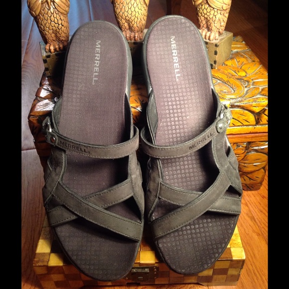 👣Merrell Jasmine Black Ladies Sandals Size 9👣