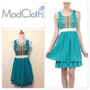 NEW Modcloth Teal Beaded Dress by Ryu