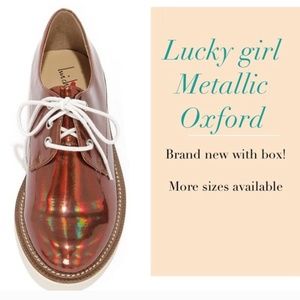 Bronze Metallic Oxfords NWT  size 8