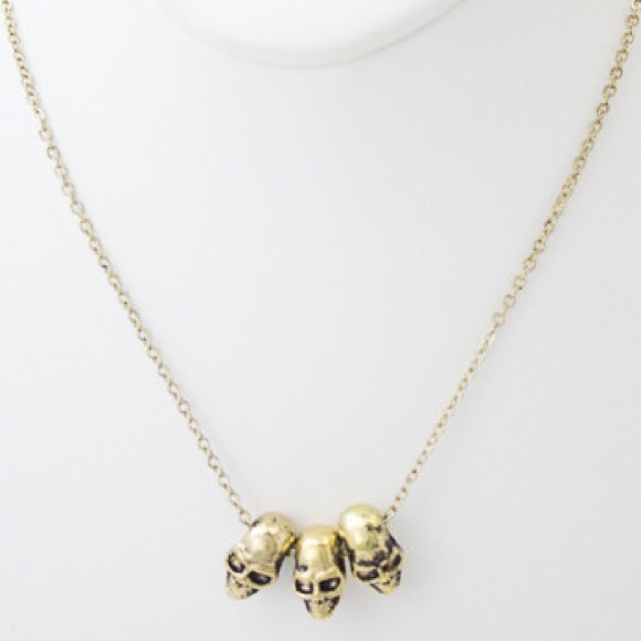 Three Skulls Necklace