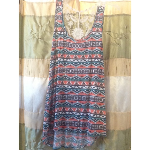 Rue21 Brightly Colored Tribal Print Shirt. Size:XL