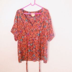 ❌Sold on Mercari❌ LAST CHANCE!! Floral silk blouse