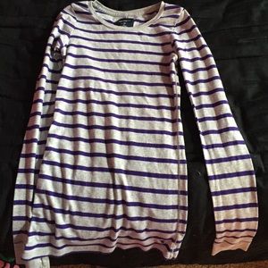 Purple and grey stripe long sleeve