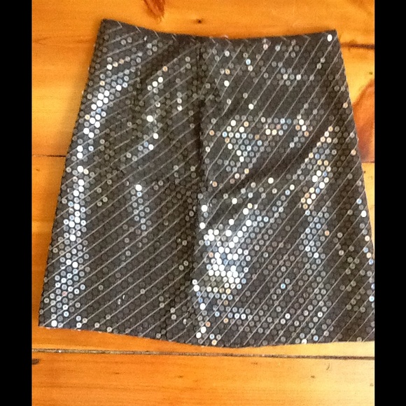 Poleci Espresso Sequined Skirt - Size 4 - Picture 1 of 1