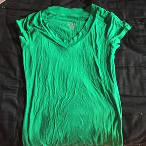 emerald green v neck