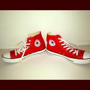 Red hightop converse