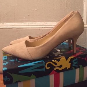 Sand color C Wonder suede pumps. 2in heel.